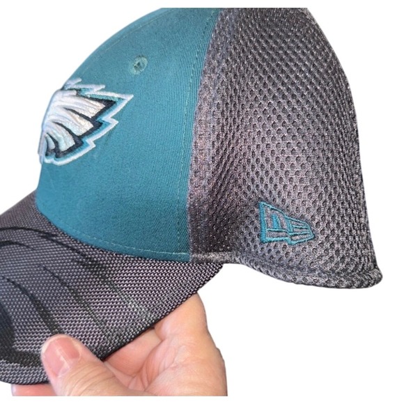 Philadelphia Eagles New Era 39THIRTY NFL Cap Hat Teal‎ Sm/M - Picture 2 of 6